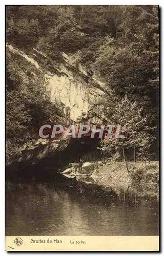 Cartes postales Grotte Grottes de Han La sortie