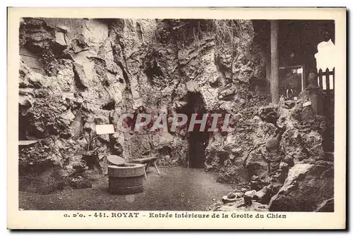 Cartes postales Grotte Grottes Royat Entree inferieure de la grotte du chien