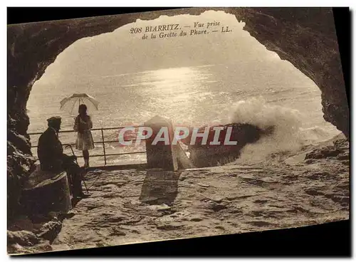 Cartes postales Grotte Grottes Biarritz Vue prise de la grotte du phare