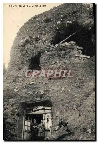 Vintage Postcard Cave Caves the cave of the Lake Issarles