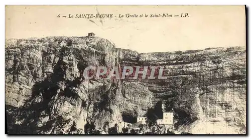 Cartes postales Grotte Grottes La Sainte Baume La grotte et le Saint Pilon