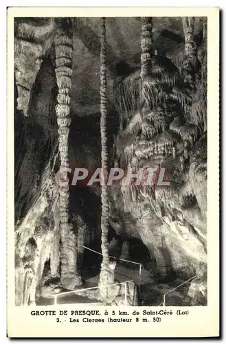 Cartes postales Grotte Grottes Grotte de Presque Saint Cere Les cierges