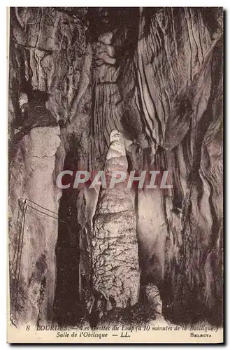 Ansichtskarte AK Grotte Grottes Lourdes Les grottes du loup Salle de l&#39obelisque