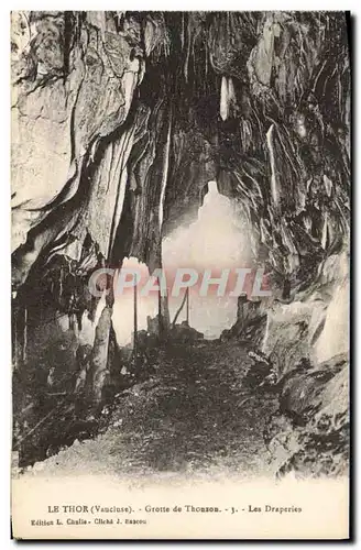 Ansichtskarte AK Grotte Grottes Le Thor Grotte de Thouzon Les draperies