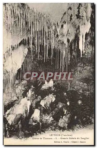 Ansichtskarte AK Grotte Grottes Le Thor Grotte de Thouzon Grande galerie du sanglier