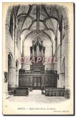 Cartes postales Orgue Dreux Eglise Saint Pierre Les orgues