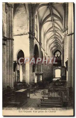 Ansichtskarte AK Orgue Eglise de Souvigny La grande nef Les orgues Vue prise du choeur