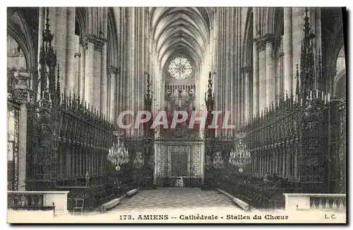 Ansichtskarte AK Orgue Amiens Cathedrale Stalles du choeur