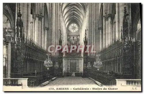 Cartes postales Orgue Amiens Cathedrale Stalles du choeur