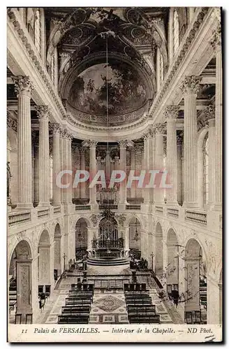 Cartes postales Orgue Palais de Versailles Interieur de la chapelle