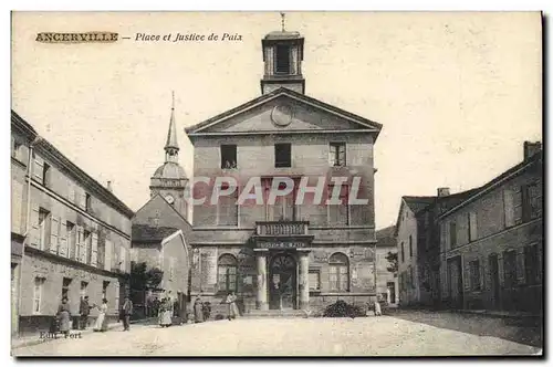 Cartes postales Palais de justice Ancerville Place et Justice de Paix