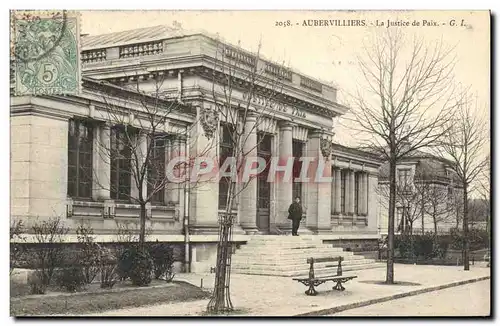 Ansichtskarte AK Palais de justice Aubervilliers La Justice de Paix