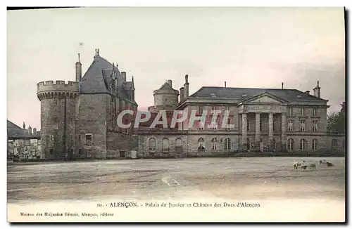 Ansichtskarte AK Palais de justice et chateau des Ducs d&#39Alencon Alencon