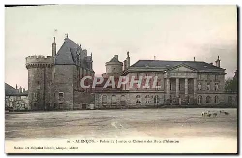 Cartes postales Palais de justice et chateau des Ducs d&#39Alencon Alencon