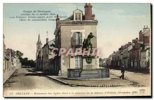 Ansichtskarte AK Militaria Guerre de 1870 Orleans Monument des Aydes eleve a la memoire de la defense d&#39Orlean
