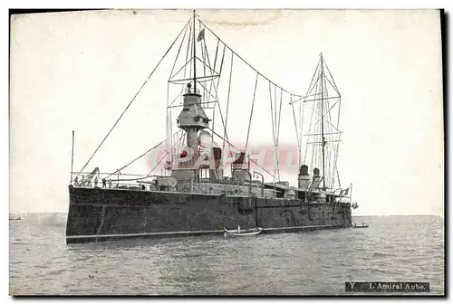 Cartes postales Bateau de Guerre L'Amiral Aube