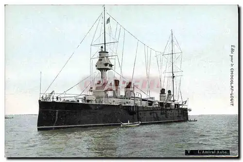 Cartes postales Bateau de Guerre L'Amiral Aube