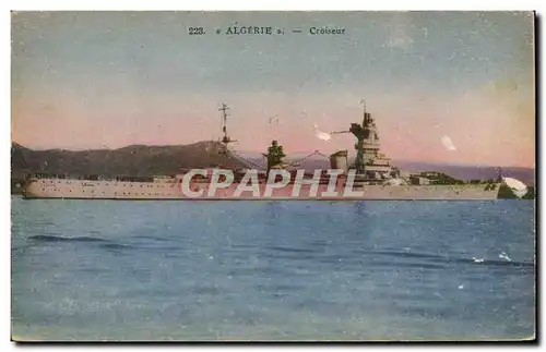 Ansichtskarte AK Bateau de Guerre Algerie Croiseur