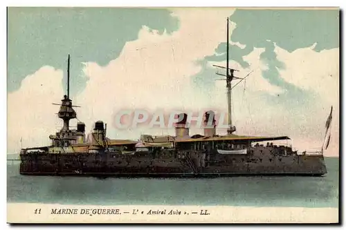 Cartes postales Bateau de Guerre L'Amiral Aube