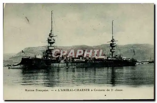 Ansichtskarte AK Bateau de Guerre L&#39Amiral Charnier Croiseur de 2eme classe