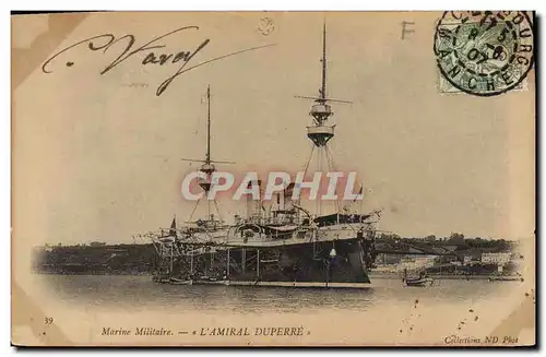 Ansichtskarte AK Bateau de Guerre L&#39Amiral Duperre