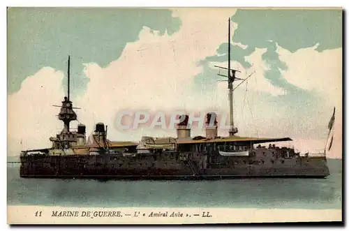 Cartes postales Bateau de Guerre L'Amiral Aube