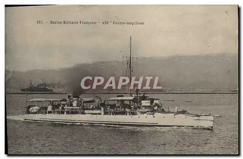 Cartes postales Bateau de Guerre Arc Contre Torpilleur