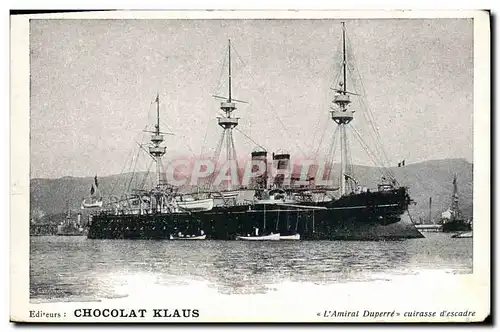Cartes postales Bateau de Guerre L'Amiral Duperre Cuirasse d'escadre