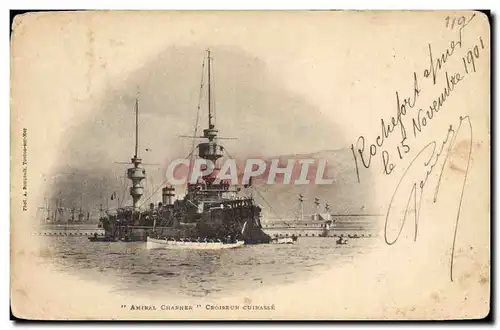 Cartes postales Bateau de Guerre Amiral Charner Croiseur Cuirasse