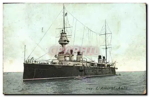 Cartes postales Bateau de Guerre L'Amiral Aube