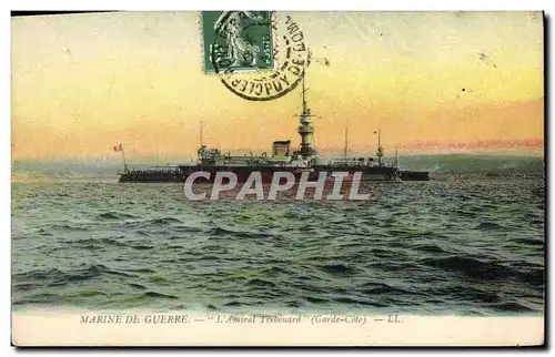 Cartes postales Bateau de Guerre L'Amiral Trehouard Garde Cote