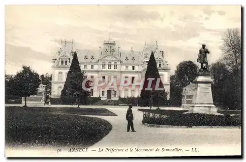 Cartes postales Prefecture et le monument de Sommeiller Annecy