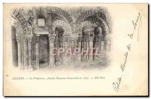 Cartes postales Prefecture Arcades romanes decouvertes en 1836 Angers