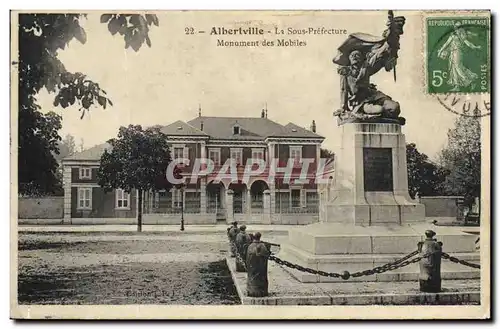 Ansichtskarte AK Albertville La Sous Prefecture Monument des Mobiles