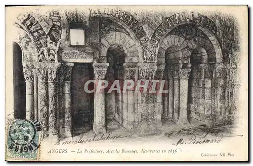 Cartes postales Prefecture Arcades romanes Angers