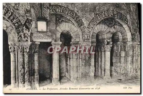 Cartes postales Prefecture Arcades romanes decouvertes en 1836 Angers