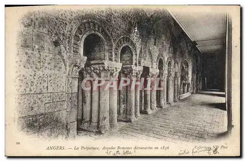 Cartes postales Prefecture Arcades romanes Angers