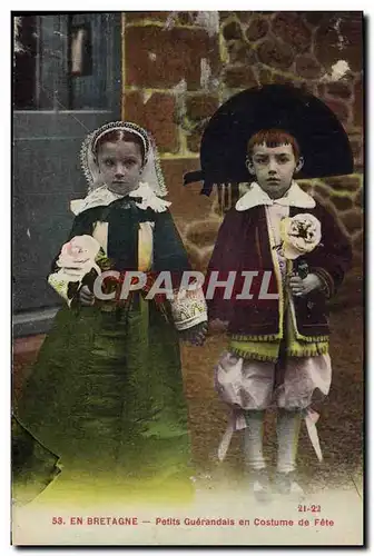 Cartes postales Folklore Enfants Bretagne Petits Guerandais en costume de fete