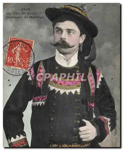 Cartes postales Folklore Un Gas de Scaer Costume de mariage