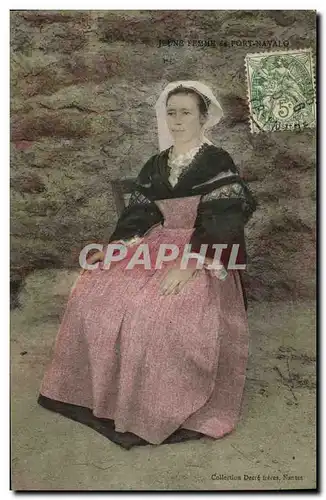 Cartes postales Folklore Jeune fille de Port Navalo