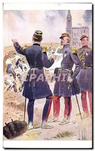 Cartes postales Fantaisie Illustrateur Vallet Uhrich Militaria