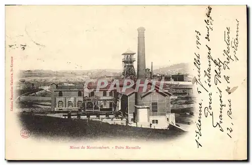 Cartes postales Mine Mines de Montrambert Puits Marseille