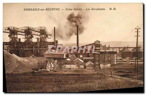 Cartes postales Mine Mines Dombasle sur Meurthe Usine Solvay Les aeroplanes