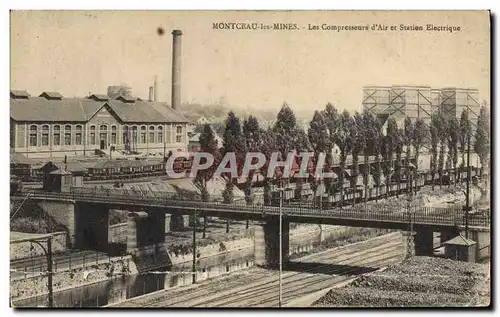 Cartes postales Mine Mines Montceau les Mines Les compresseurs d&#39air et station electrique