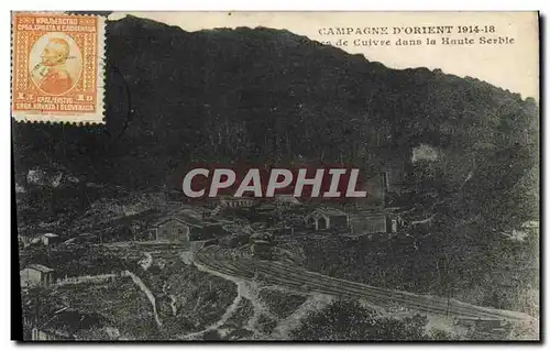 Cartes postales Mine Mines Campagne d&#39Orient 1914 1918 Mines de cuivre dans la Haute Serbie Serbia