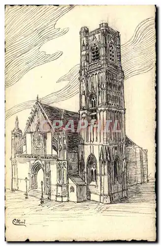 Ansichtskarte AK Fantaisie (dessin a la main) Cathedrale