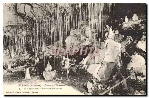 Ansichtskarte AK Grotte de Thouzon Pluie de stalactites Le Thor Grottes