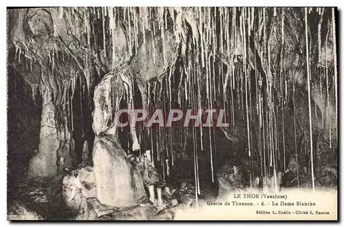 Cartes postales Grotte Grottes Le thor Thouzon La dame blanche