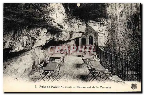 Cartes postales Grotte Grottes Puits de Padirac Restaurant de la terrasse