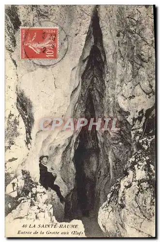 Cartes postales Grotte Grottes La Sainte Baume Entree de la grotte aux oeufs